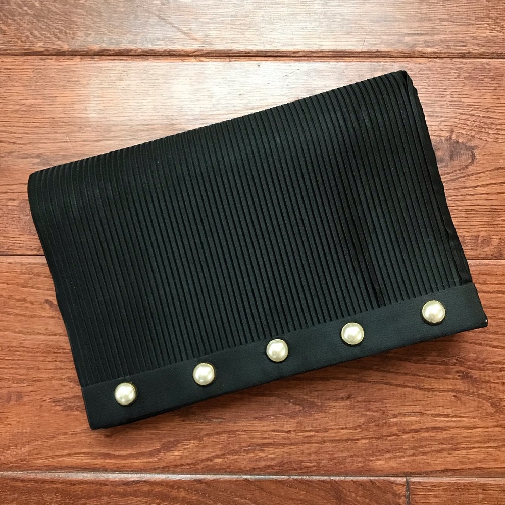 Black Clutch Purse with Shoulder Strap